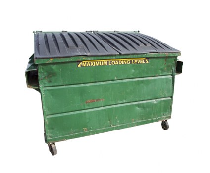 Serviced waste collection vehicle with secure load