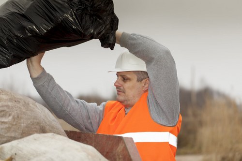 Types of business waste segregated for recycling